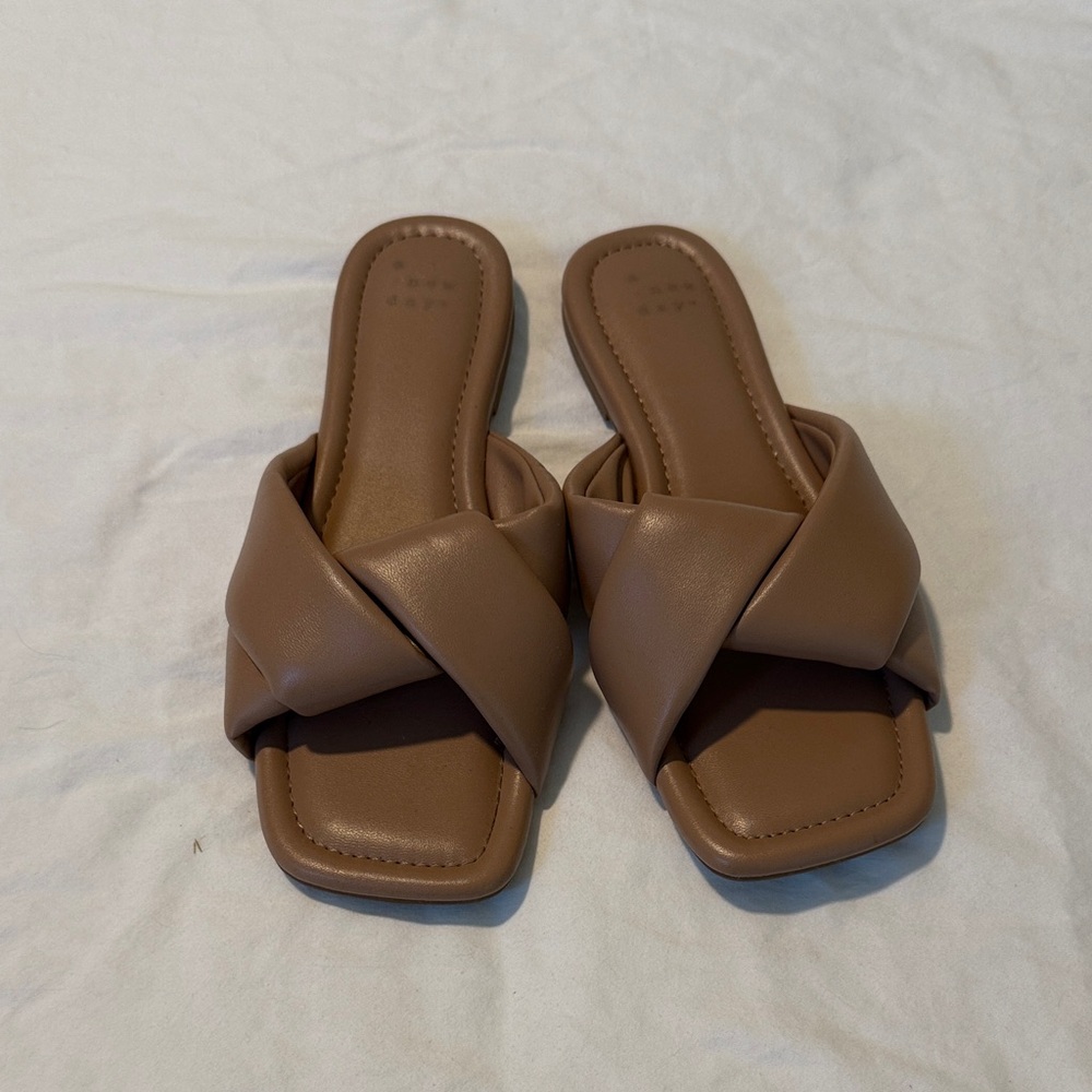 A New Day Tan Slide Sandals